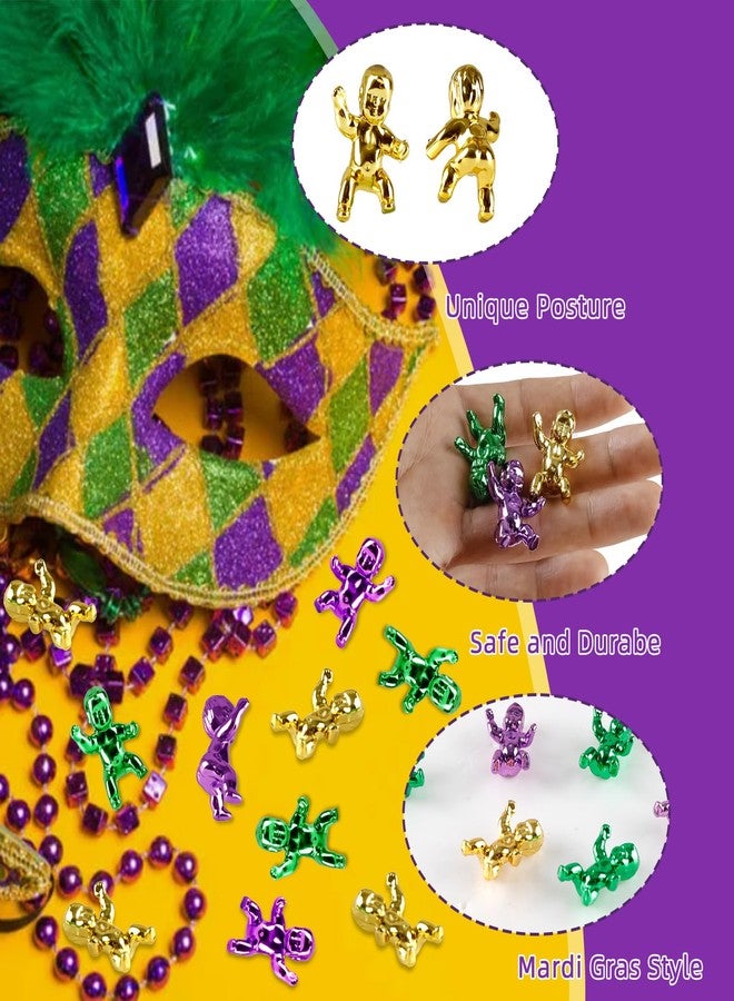 Fellibay 1.2inch Mini Metallic Tiny Babies, Colorful Tiny Baby Dolls King Cake Babies for Baby Shower Ice Cube Game Craft Mardi Gras Decoration Supply (24 Pcs) - Image 4